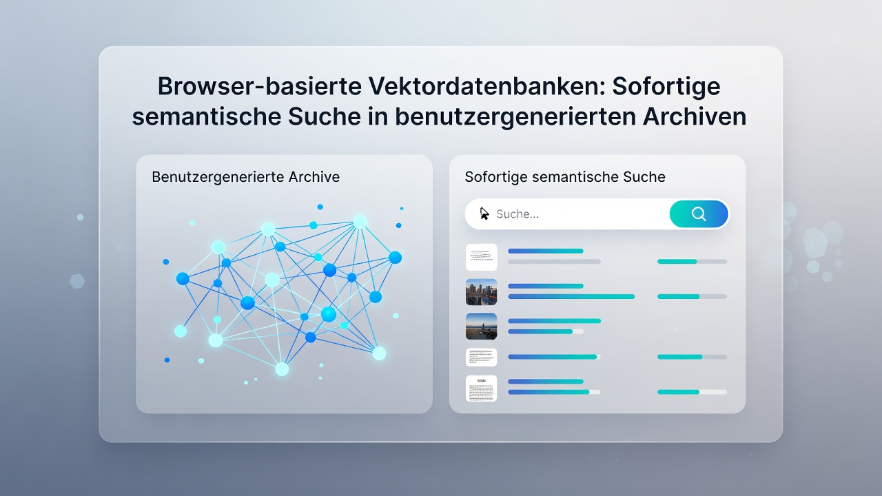 Diagram illustrating decentralized nodes performing local vector searches that aggregate into unified semantic results