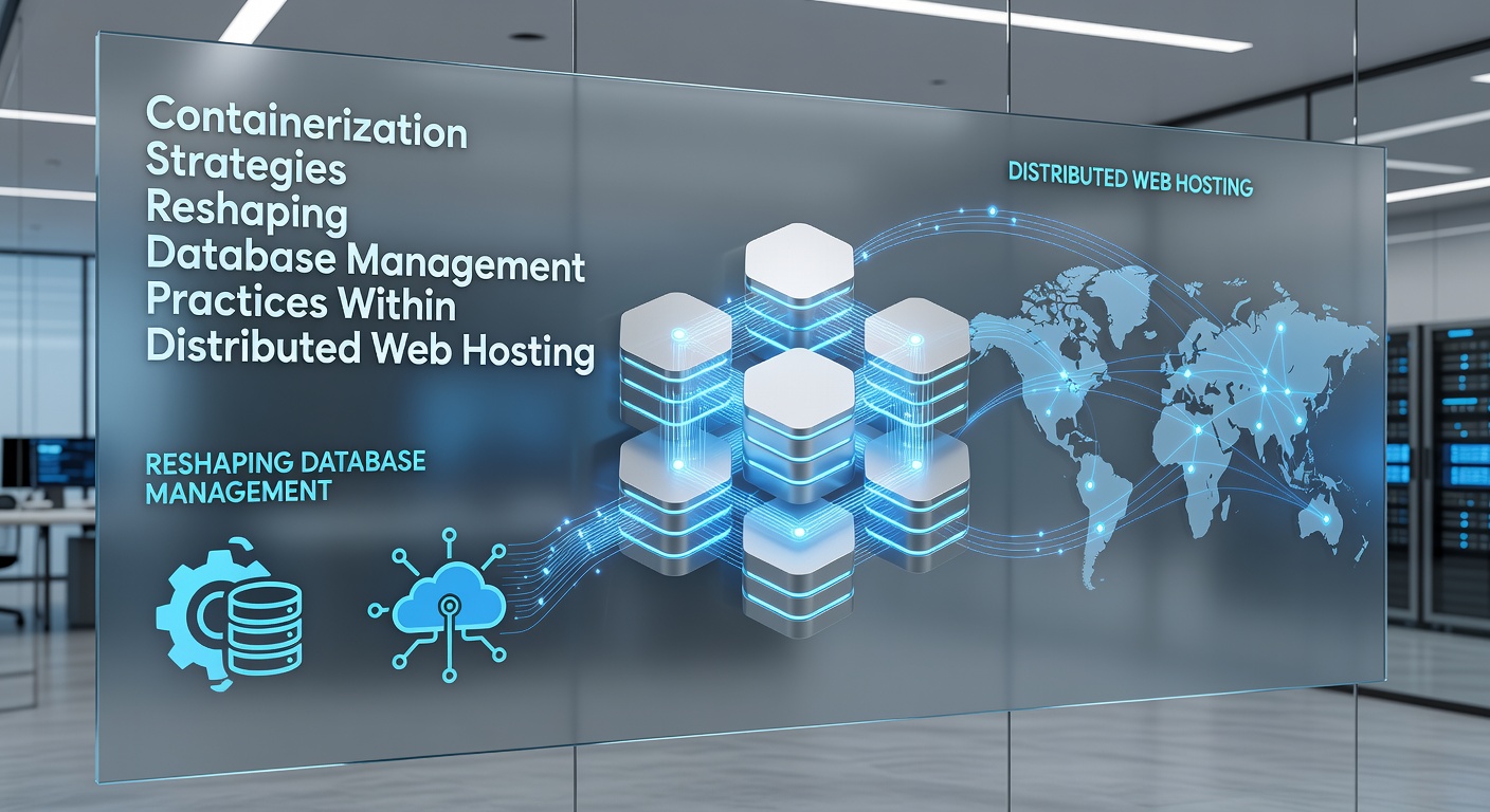 Diagram showing database replication and persistent volume management inside a containerized distributed hosting cluster