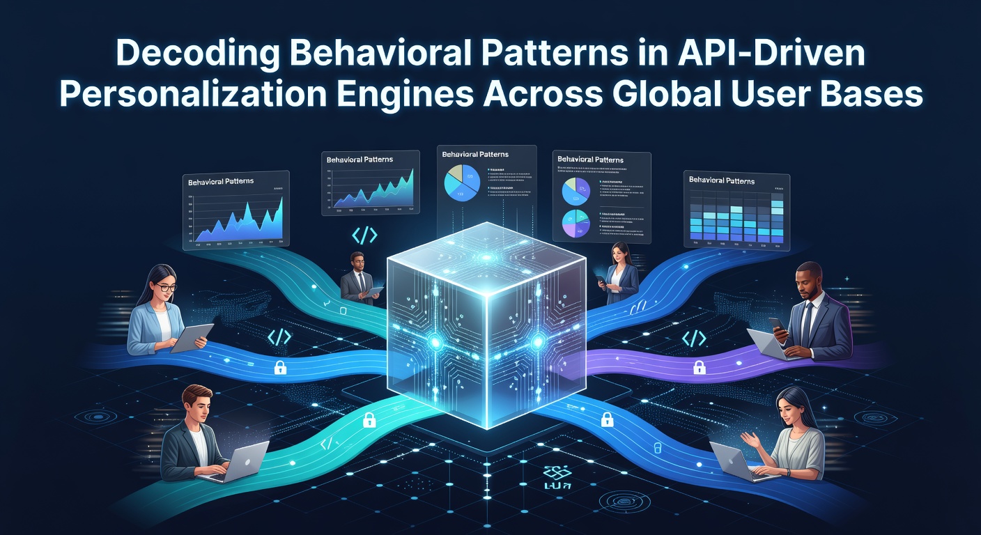 Visualization of API data flows mapping user behaviors across continents in personalization systems