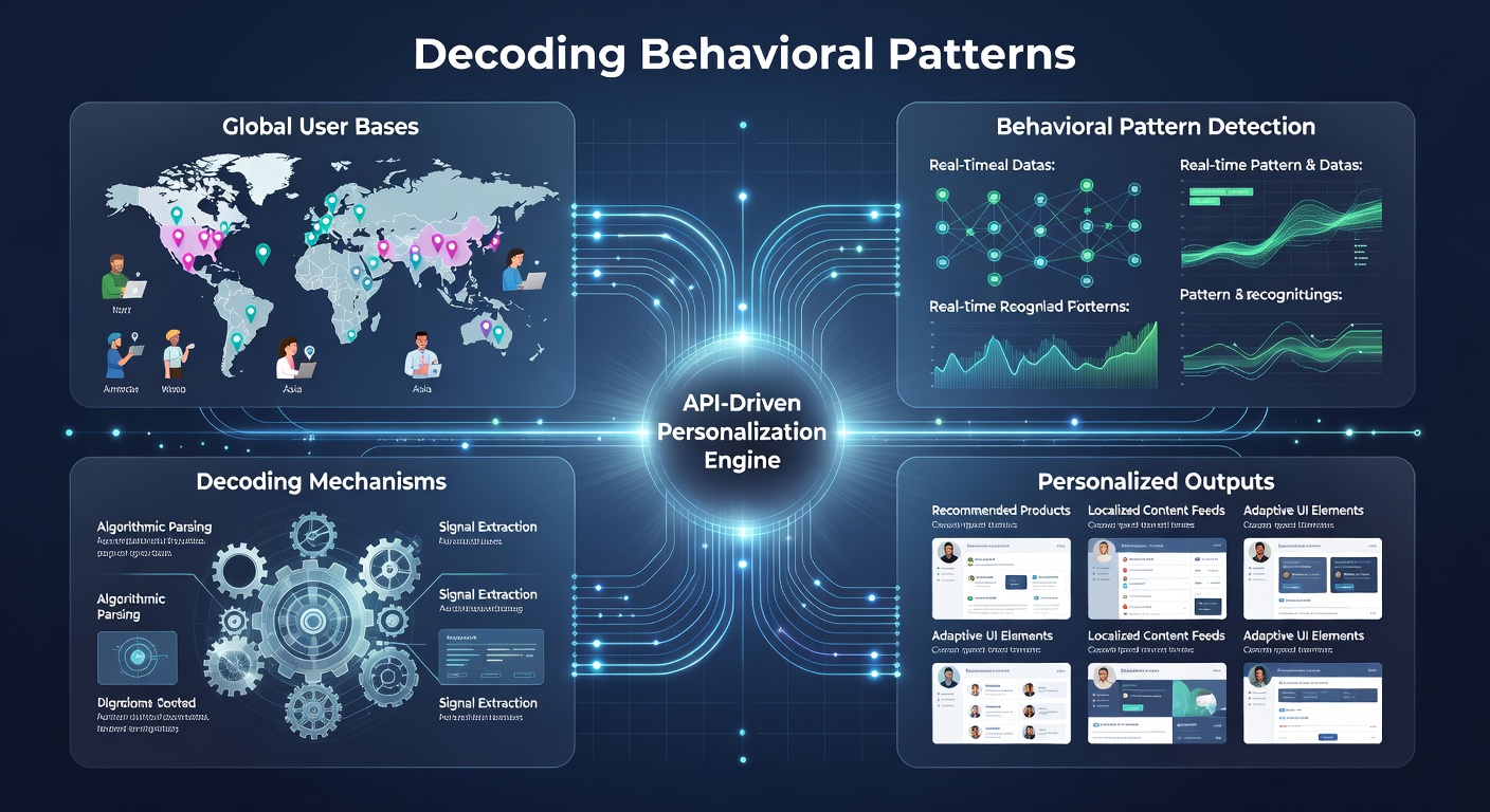 Global dashboard showing behavioral clusters detected by personalization APIs