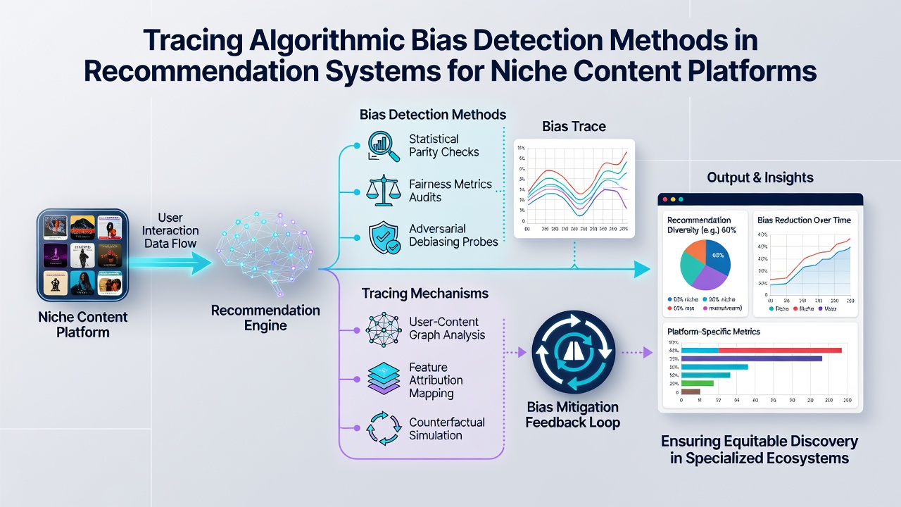 Visualization of fairness metric outputs across different recommendation models used in niche platforms