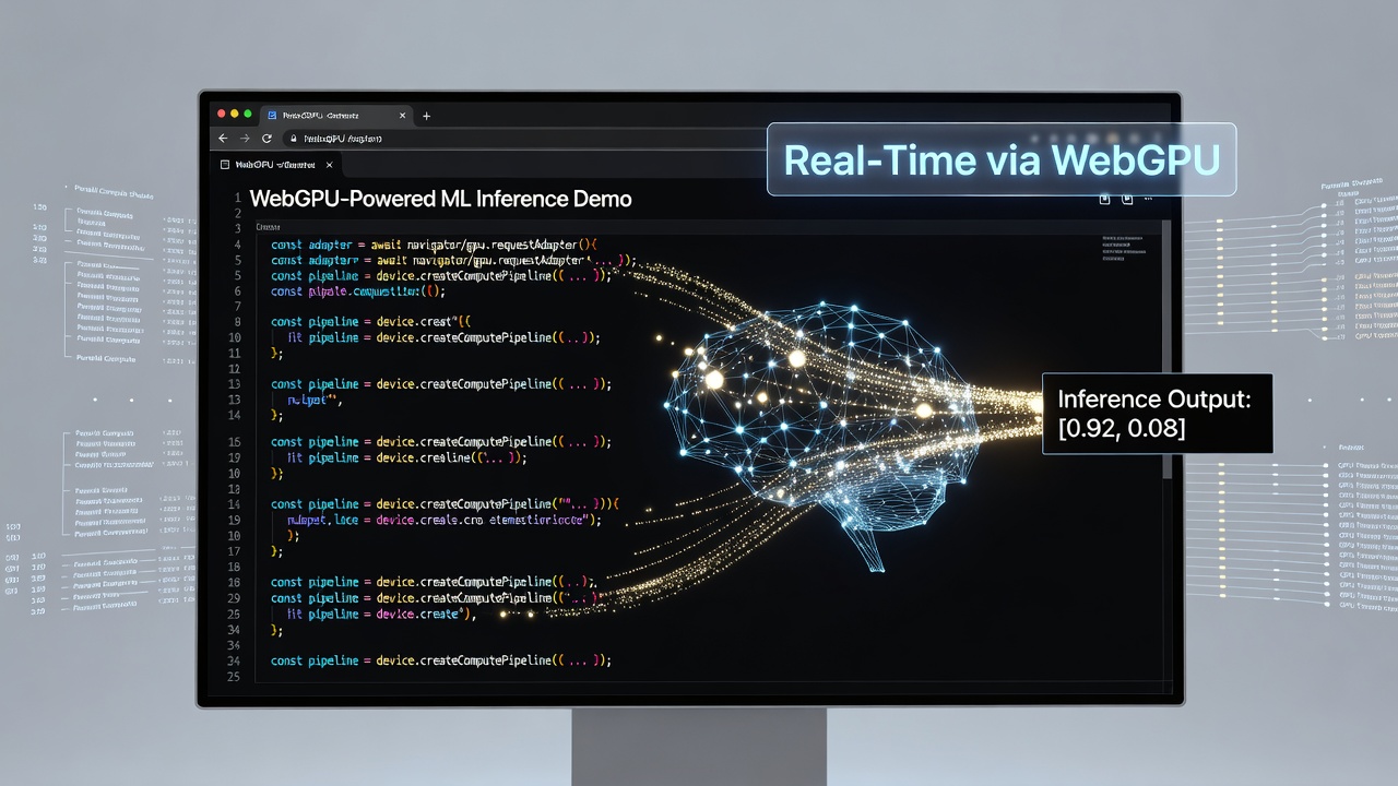 Real-time ML models updating browser visualizations through WebGPU compute shaders